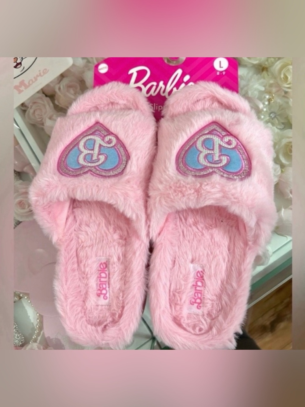 Barbie slippers size L 8-9